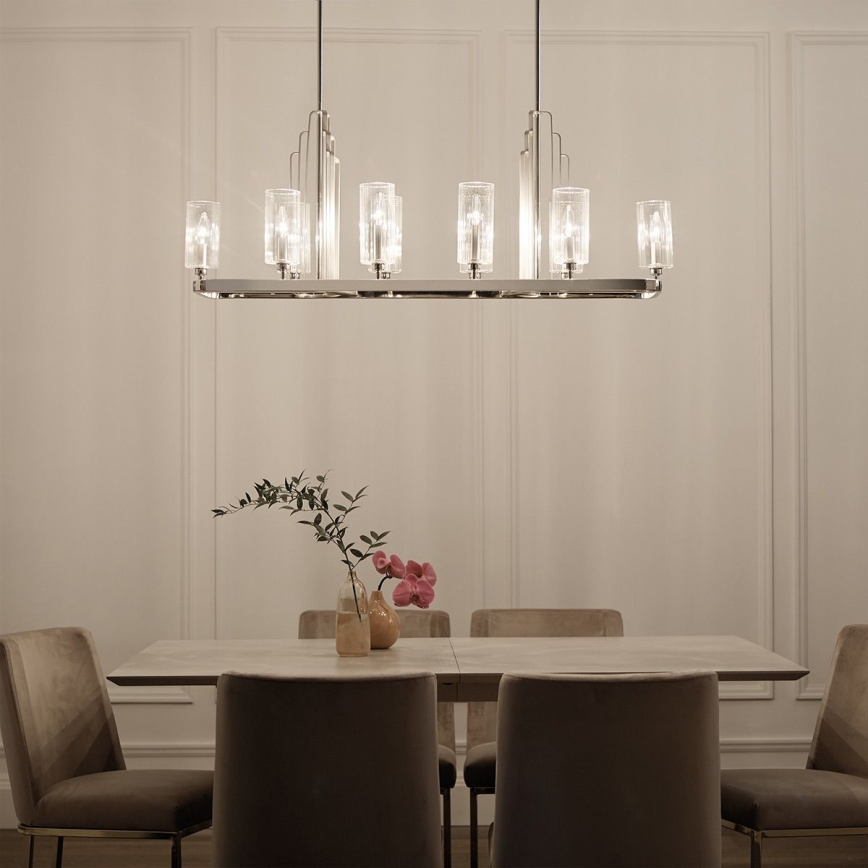 Quintiesse - Lustră pe tijă KIMROSE, 10xE14/40W/230V, crom lucios