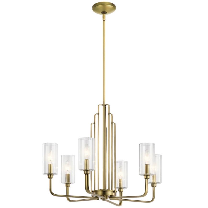 Quintiesse - Lustră pe tijă KIMROSE, 6xE14/40W/230V, Ø 68,6 cm, auriu