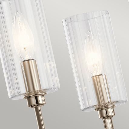 Quintiesse - Candelabru pe tijă KIMROSE, 6 x E14, 40 W, 230 V, diam. 68,6 cm, crom lucios