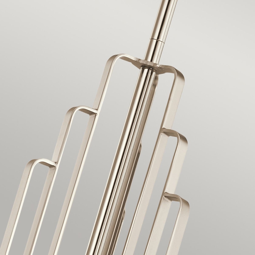 Quintiesse - Candelabru pe tijă KIMROSE, 6 x E14, 40 W, 230 V, diam. 68,6 cm, crom lucios