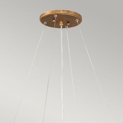 Quintiesse - Lustra suspendată pe cablu LAGUNA 8xE14/40W/230V Ø 106,7 cm, auriu