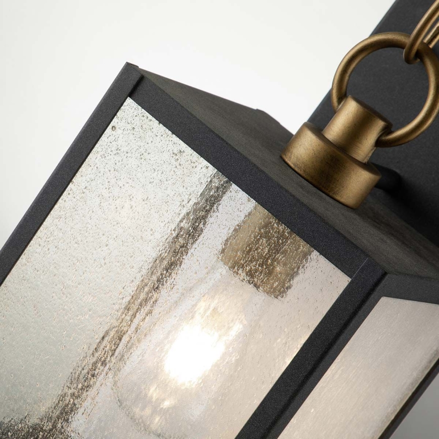 Quintiesse - Aplica de exterior LAHDEN M, 1xE27/60W/230V, IP44, negru/auriu