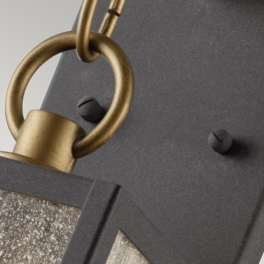 Quintiesse - Aplica de exterior LAHDEN M, 1xE27/60W/230V, IP44, negru/auriu