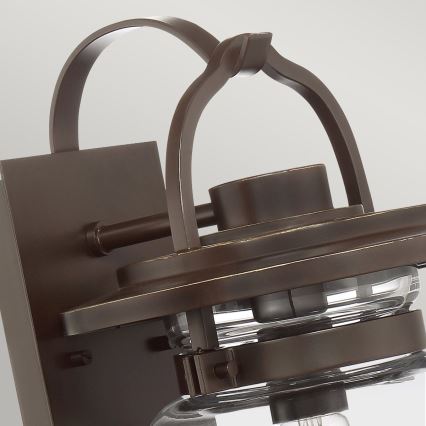 Quintiesse - Aplică de perete pentru exterior LASALLE M 1xE27/60W/230V IP44 bronz