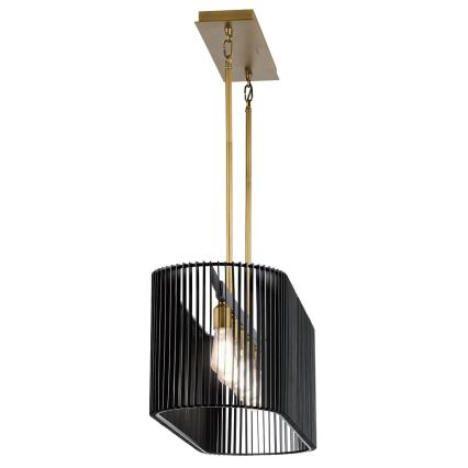 Quintiesse - Lustră pe tijă LINARA 5xE27/60W/230V negru/auriu