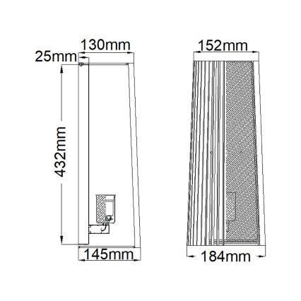 Quintiesse - Aplică de perete LINARA 1xE27/60W/230V negru/auriu