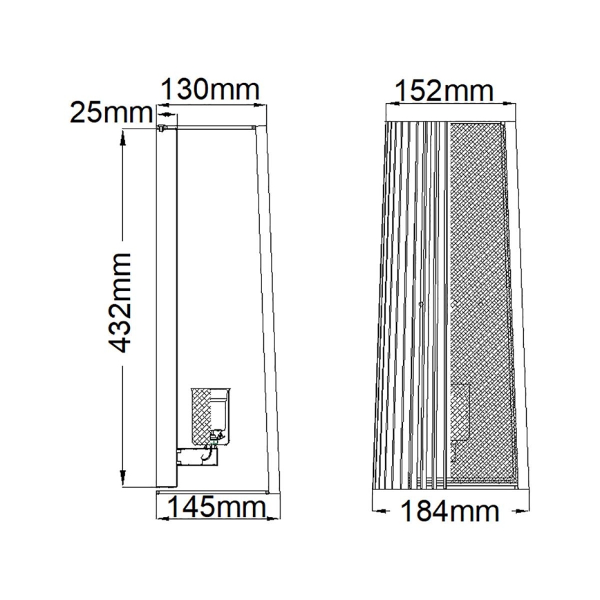 Quintiesse - Aplică de perete LINARA 1xE27/60W/230V negru/auriu