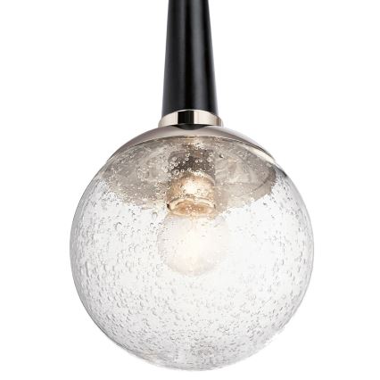 Quintiesse - Pendul pe tijă MARILYN 1xE27/60W/230V Ø 19,5 cm crom lucios/negru
