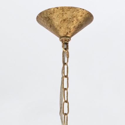 Quintiesse - Candelabru cu lanț MERIDIAN 9xE14/40W/230V, diam. 57,2 cm, auriu