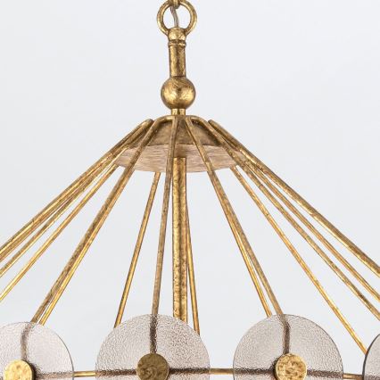 Quintiesse - Candelabru cu lanț MERIDIAN 9xE14/40W/230V, diam. 57,2 cm, auriu