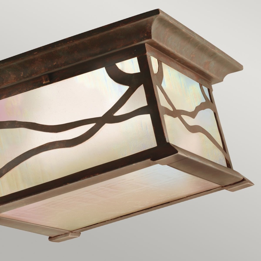 Quintiesse - Plafonieră de exterior MORRIS 2xE27/60W/230V IP44 bronz