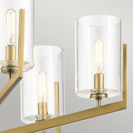 Quintiesse - Lustru pe tijă NYE 6xE14/40W/230V Ø 71,1 cm auriu