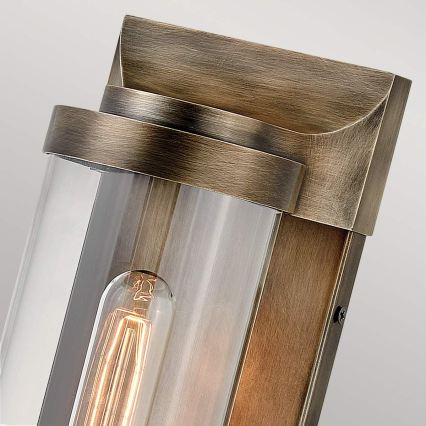 Quintiesse PEARSON M - Aplică de perete pentru exterior, 1xE27/60W/230V, IP44, bronz