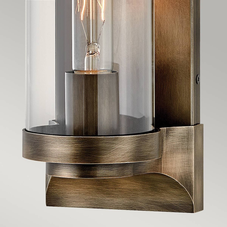 Quintiesse PEARSON M - Aplică de perete pentru exterior, 1xE27/60W/230V, IP44, bronz