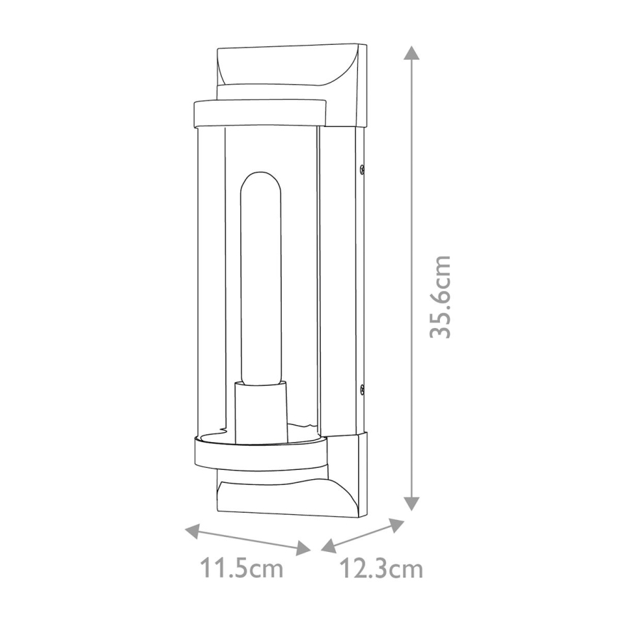 Quintiesse - Aplica de exterior PEARSON M 1xE27/60W/230V IP44 negru