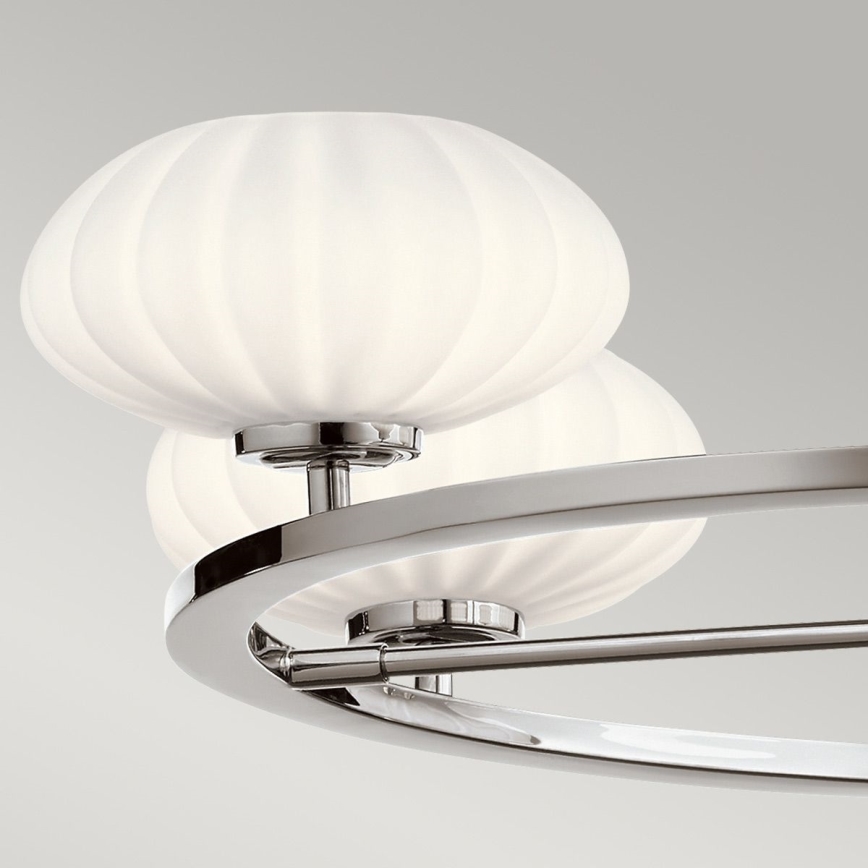 Quintiesse - Lustru LED pentru baie cu tijă PIM, 5 x G9 (3 W, 230 V), Ø 71,1 cm, IP44, crom lucios