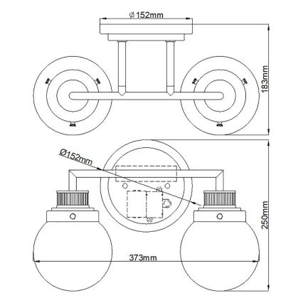 Quintiesse - Aplica de perete pentru baie POPPY 2xE27/60W/230V IP44 auriu