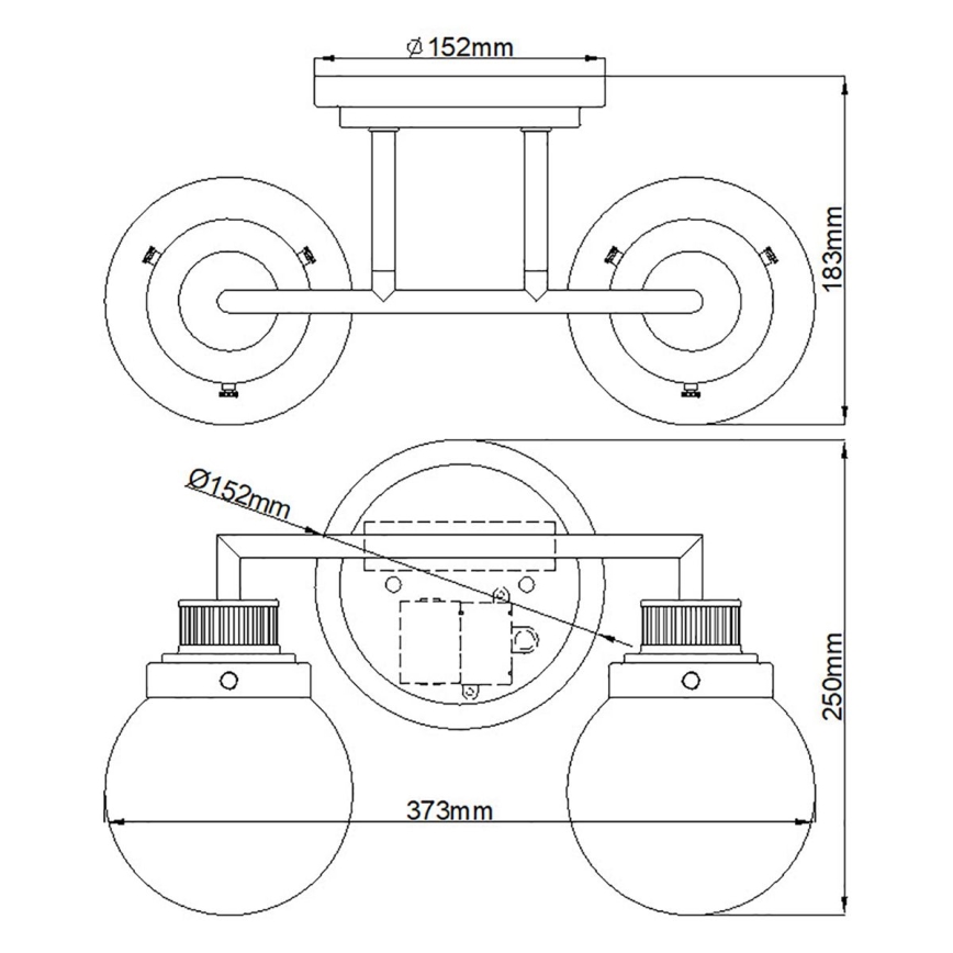 Quintiesse - Aplica de perete pentru baie POPPY 2xE27/60W/230V IP44 auriu
