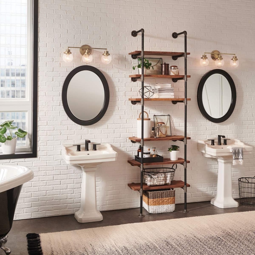 Quintiesse - Aplica de perete pentru baie POPPY, 3xE27/60W/230V, IP44, aurie