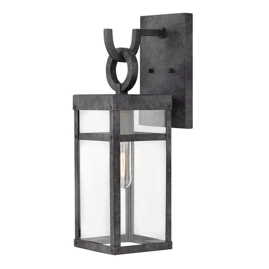 Quintiesse - Lampă de perete pentru exterior PORTER M 1xE27/60W/230V IP44 negru