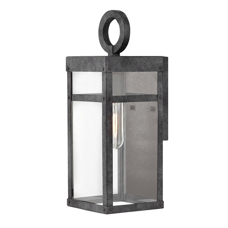 Quintiesse PORTER S - Aplica de perete pentru exterior, 1xE27/60W/230V, IP44, neagră