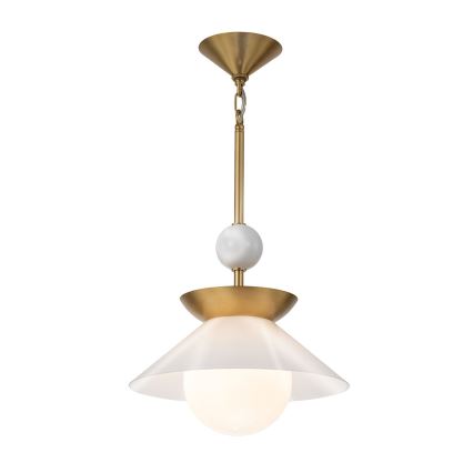 Quintiesse - Lustru pe tijă SAUCER M 1xE27/40W/230V Ø 36,6 cm, auriu