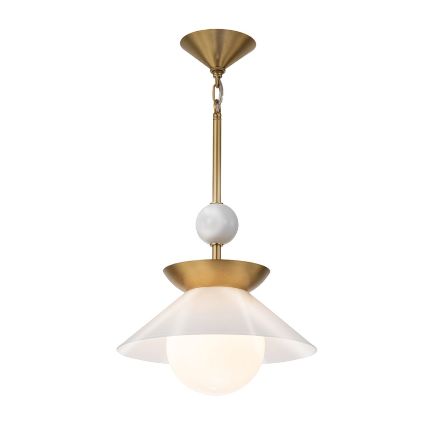Quintiesse - Lustru pe tijă SAUCER M 1xE27/40W/230V Ø 36,6 cm, auriu