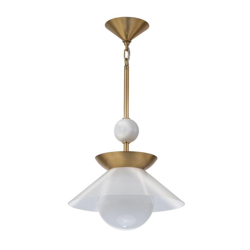 Quintiesse - Lustru pe tijă SAUCER M 1xE27/40W/230V Ø 36,6 cm, auriu