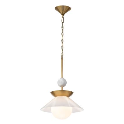 Quintiesse - Lustru pe tijă SAUCER M 1xE27/40W/230V Ø 36,6 cm, auriu