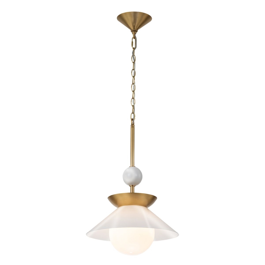 Quintiesse - Lustru pe tijă SAUCER M 1xE27/40W/230V Ø 36,6 cm, auriu