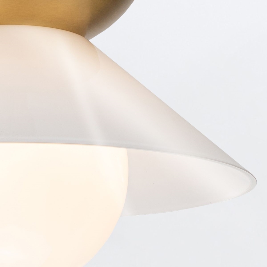 Quintiesse - Lustru pe tijă SAUCER M 1xE27/40W/230V Ø 36,6 cm, auriu