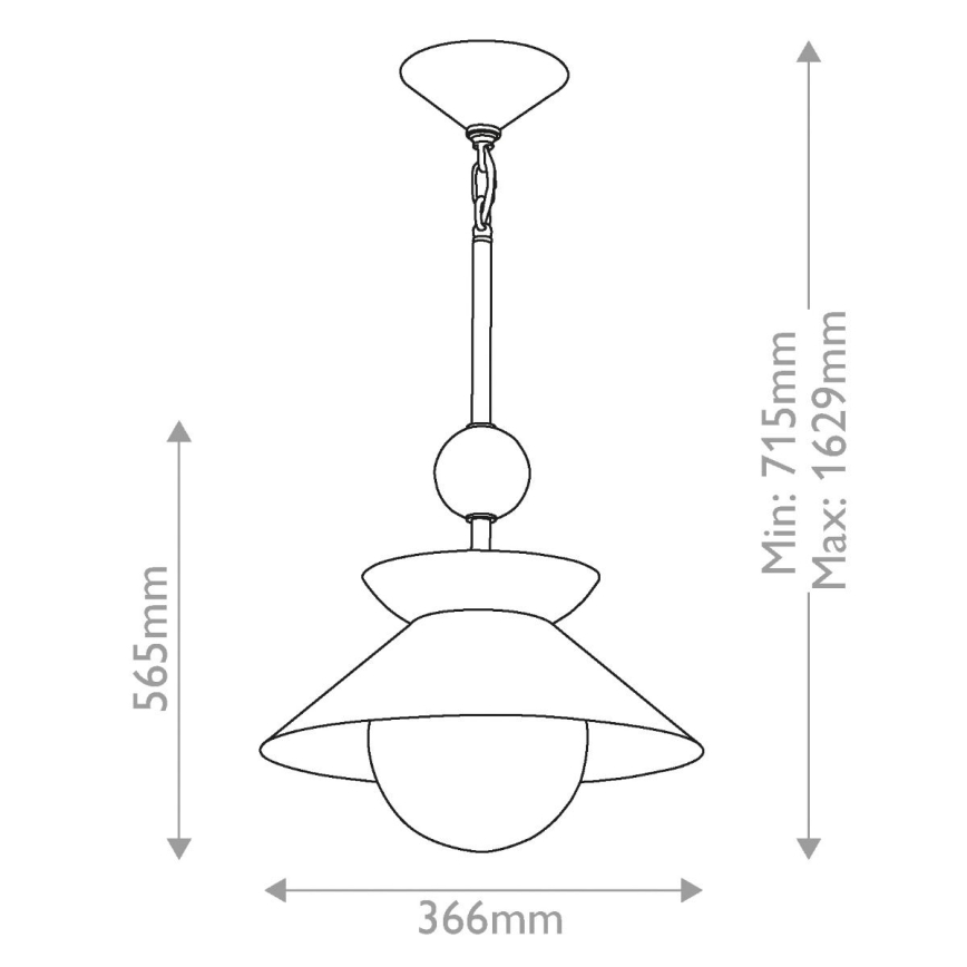 Quintiesse - Lustru pe tijă SAUCER M 1xE27/40W/230V Ø 36,6 cm, auriu