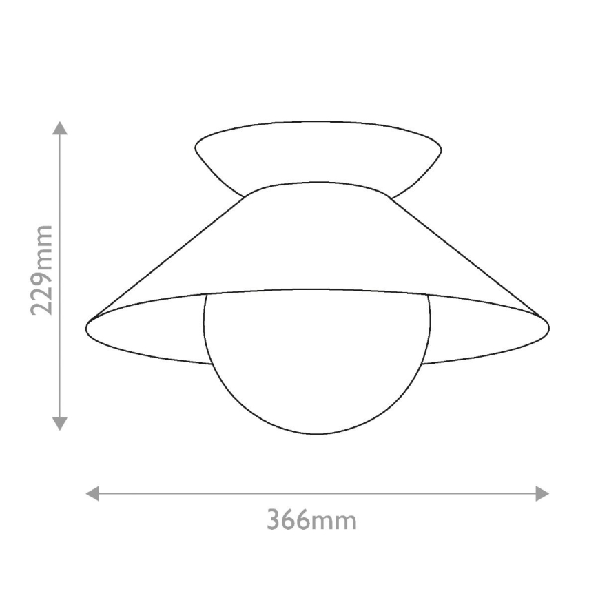 Quintiesse - Plafonieră SAUCER, soclu 1x E27, 40W/230V, diam. 36,6 cm, auriu