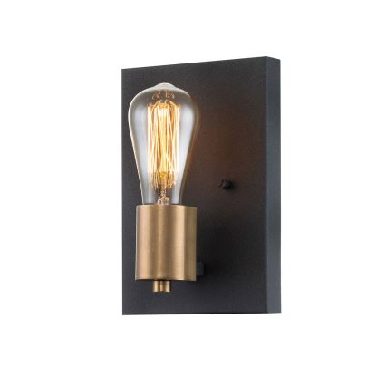 Quintiesse - Aplica de perete SILAS, 1xE27/60W/230V, negru/auriu