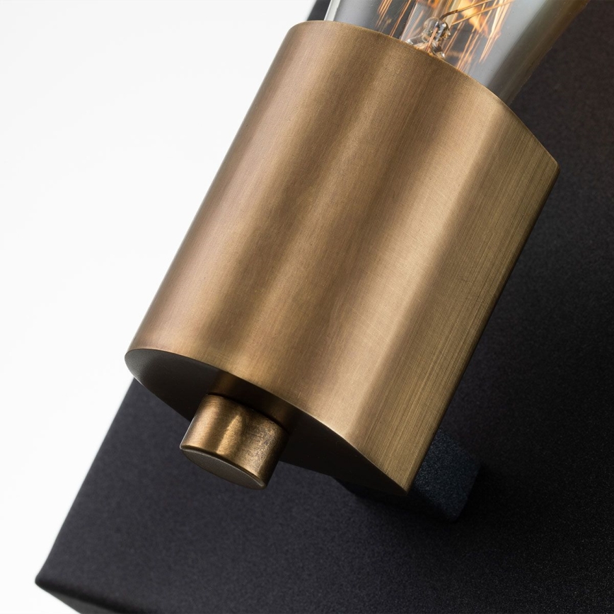 Quintiesse - Aplica de perete SILAS, 1xE27/60W/230V, negru/auriu