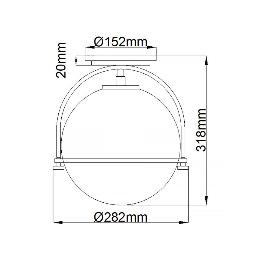 Quintiesse - Plafonieră SOMERSET, 1 x E27, 60 W, 230 V, Ø 28,2 cm, crom mat