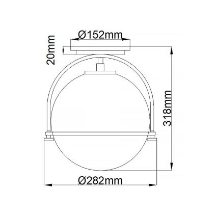 Quintiesse - Plafonieră SOMERSET 1xE27/60W/230V diam. 28,2 cm auriu