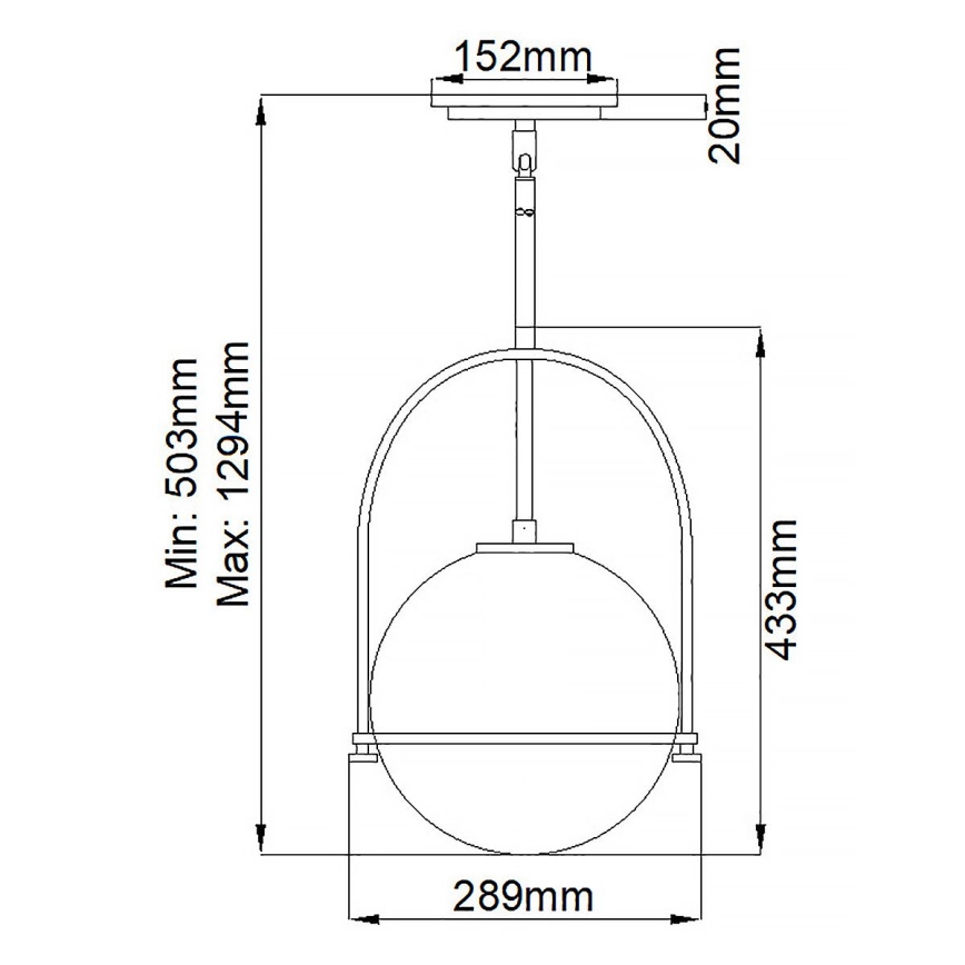Quintiesse - Lustru pe tijă SOMERSET, 1xE27/60W/230V, Ø 28,9 cm, bronz