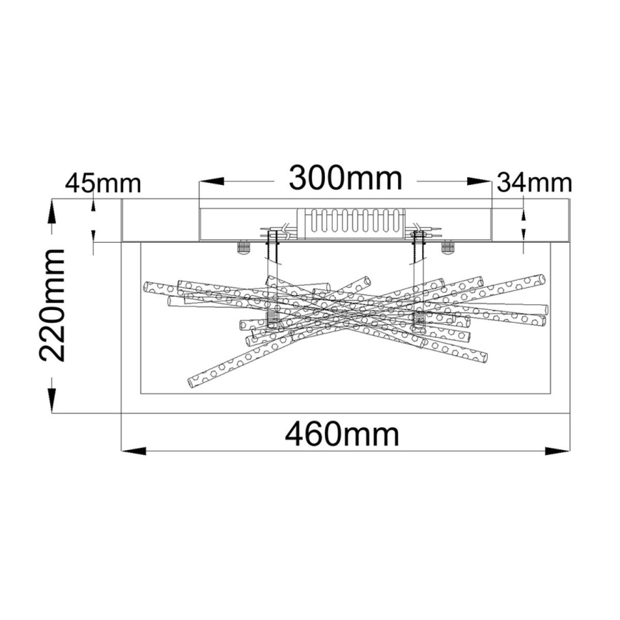 Quintiesse - Plafonier STYX LED/8W/230V negru/auriu