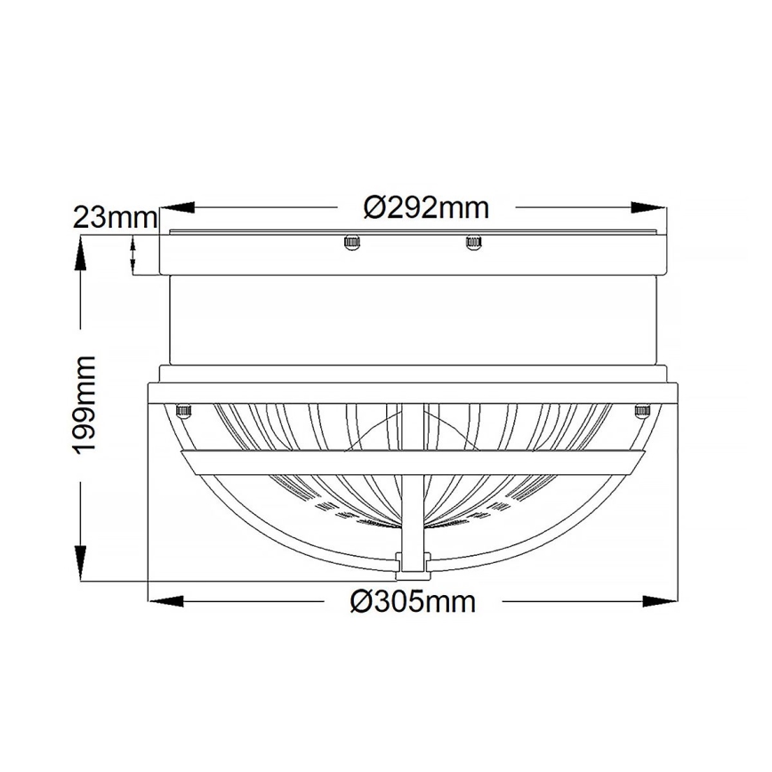 Quintiesse - Plafonieră TOLLIS 2xE27/40W/230V Ø 30,5 cm aurie