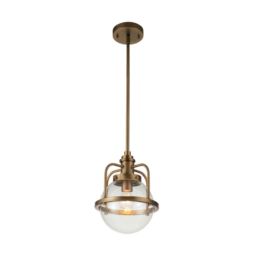 Quintiesse - Lampă suspendată de exterior pe tijă TRIOCENT 1xE27/40W/230V Ø 24 cm IP44 bronz