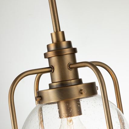 Quintiesse - Lampă suspendată de exterior pe tijă TRIOCENT 1xE27/40W/230V Ø 24 cm IP44 bronz