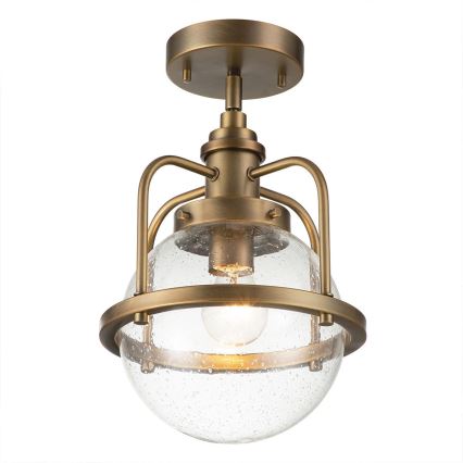 Quintiesse - Lampă suspendată de exterior pe tijă TRIOCENT 1xE27/40W/230V Ø 24 cm IP44 bronz