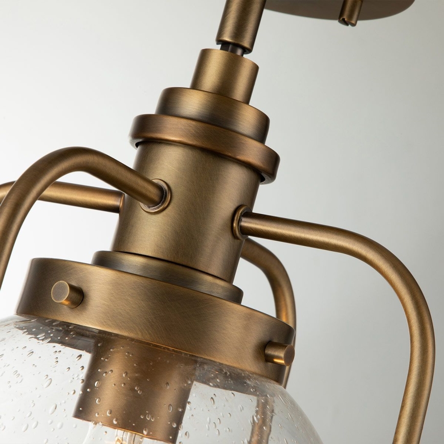 Quintiesse - Lampă suspendată de exterior pe tijă TRIOCENT 1xE27/40W/230V Ø 24 cm IP44 bronz