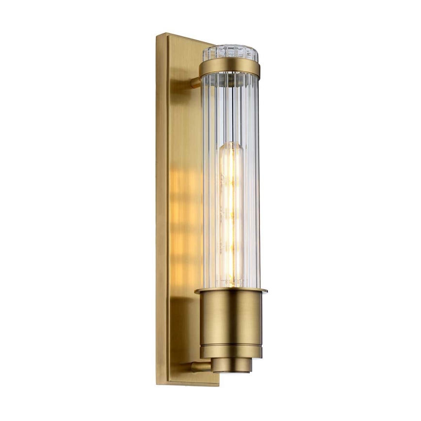 Quintiesse - Aplica LED de perete pentru baie WELLINGTON 1xE27/7W/230V IP44, aurie