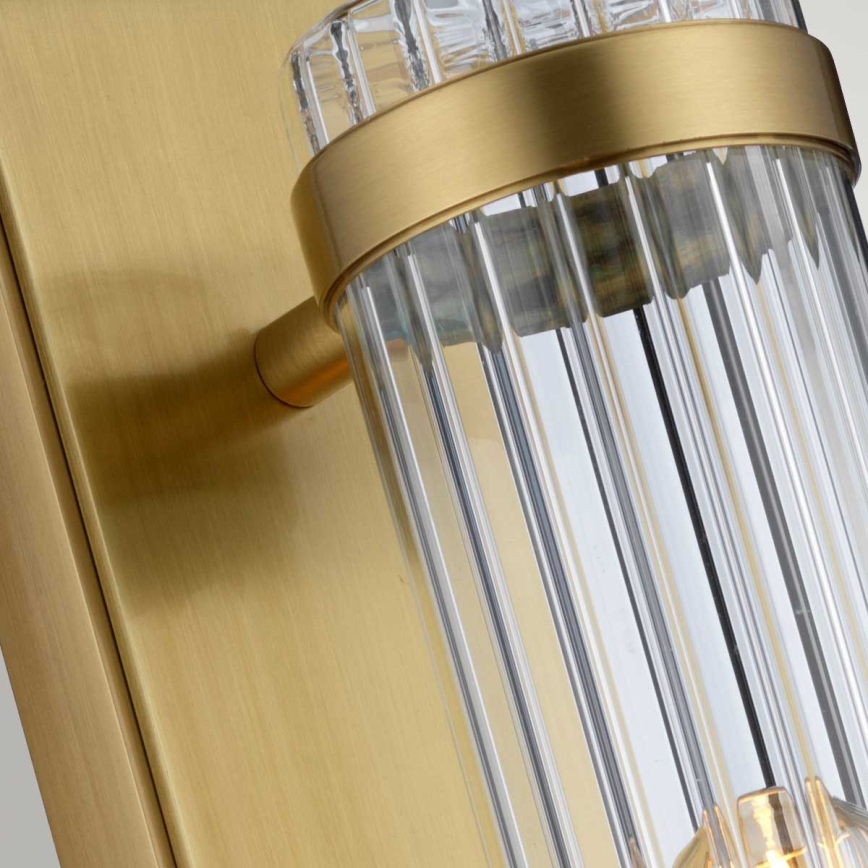 Quintiesse - Aplica LED de perete pentru baie WELLINGTON 1xE27/7W/230V IP44, aurie