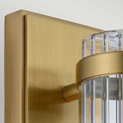 Quintiesse - Aplica LED de perete pentru baie WELLINGTON 1xE27/7W/230V IP44, aurie