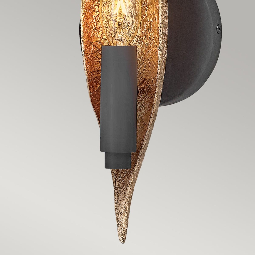Quintiesse - Aplica de perete WILLOW 1xE14/40W/230V, aurie/neagră