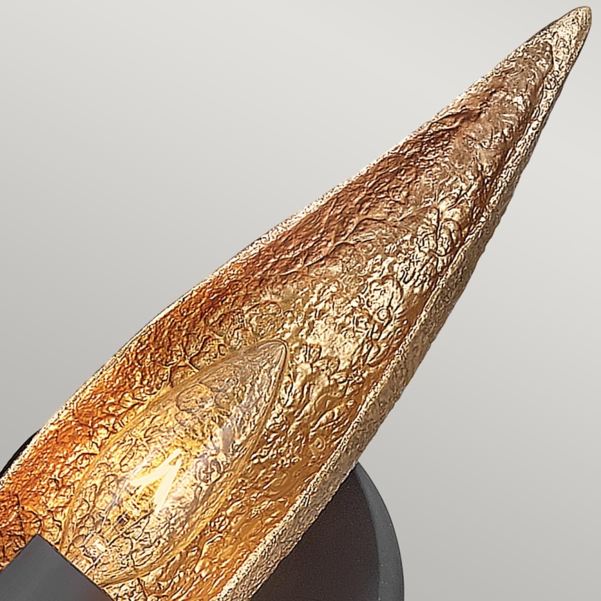 Quintiesse - Aplica de perete WILLOW 1xE14/40W/230V, aurie/neagră