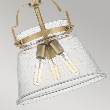 Quintiesse - Lustru pe tijă WIMBERLEY, 3 x E27, 60W, 230V, Ø 35,6 cm, auriu